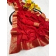 Women's Vichitra Silk Printed Saree With Unstitched Blouse 5.5Mtr (Red) Women's Vichitra Silk Printed Saree With Unstitched Blouse 5.5Mtr (Red)