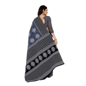 Generic Women's Soft Pure Cotton Printed Saree With Unstitched Blouse 5.5Mtr (Multicolor)
