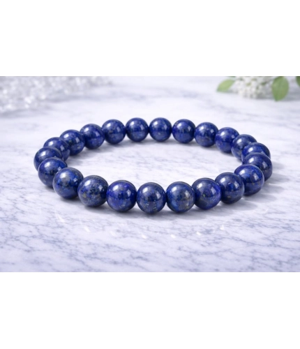 Natural Crystal 8mm Lapis Lazuli Bracelet (Dark Purple)