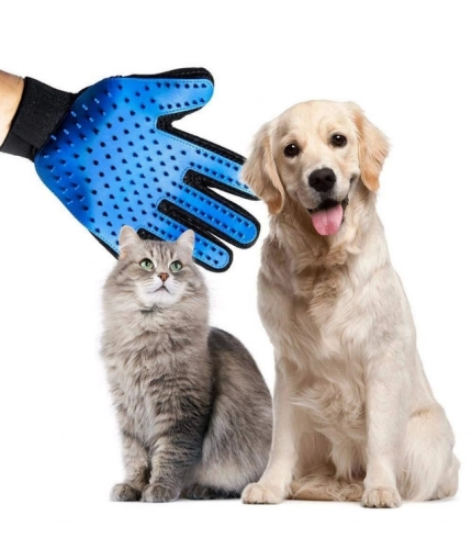 Pack of 2_5-Finger Deshedding Glove – Pet Hair Remover And Grooming Gloves (Color: Assorted )