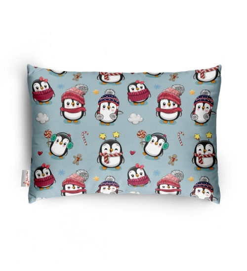 Soft Plush Printed Baby Infant Pillow for Kids Age 1 To 5 Years (Grey)