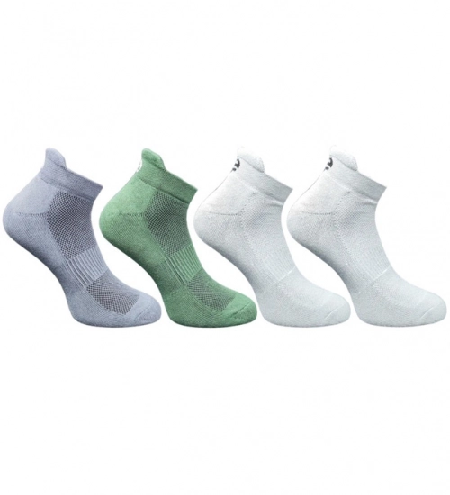 4_Pair Set Unisex Casual Cotton Printed Ankle Length Socks (Multicolor)