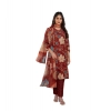 Women's Cotton Blend Printed Kurti With Pant Dupatta Set (Rust) Women's Cotton Blend Printed Kurti With Pant Dupatta Set (Rust)
