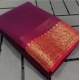 Women's Crepe Chit Pallu Solid Saree With Unstitched Blouse 5.5Mtr (Pink)