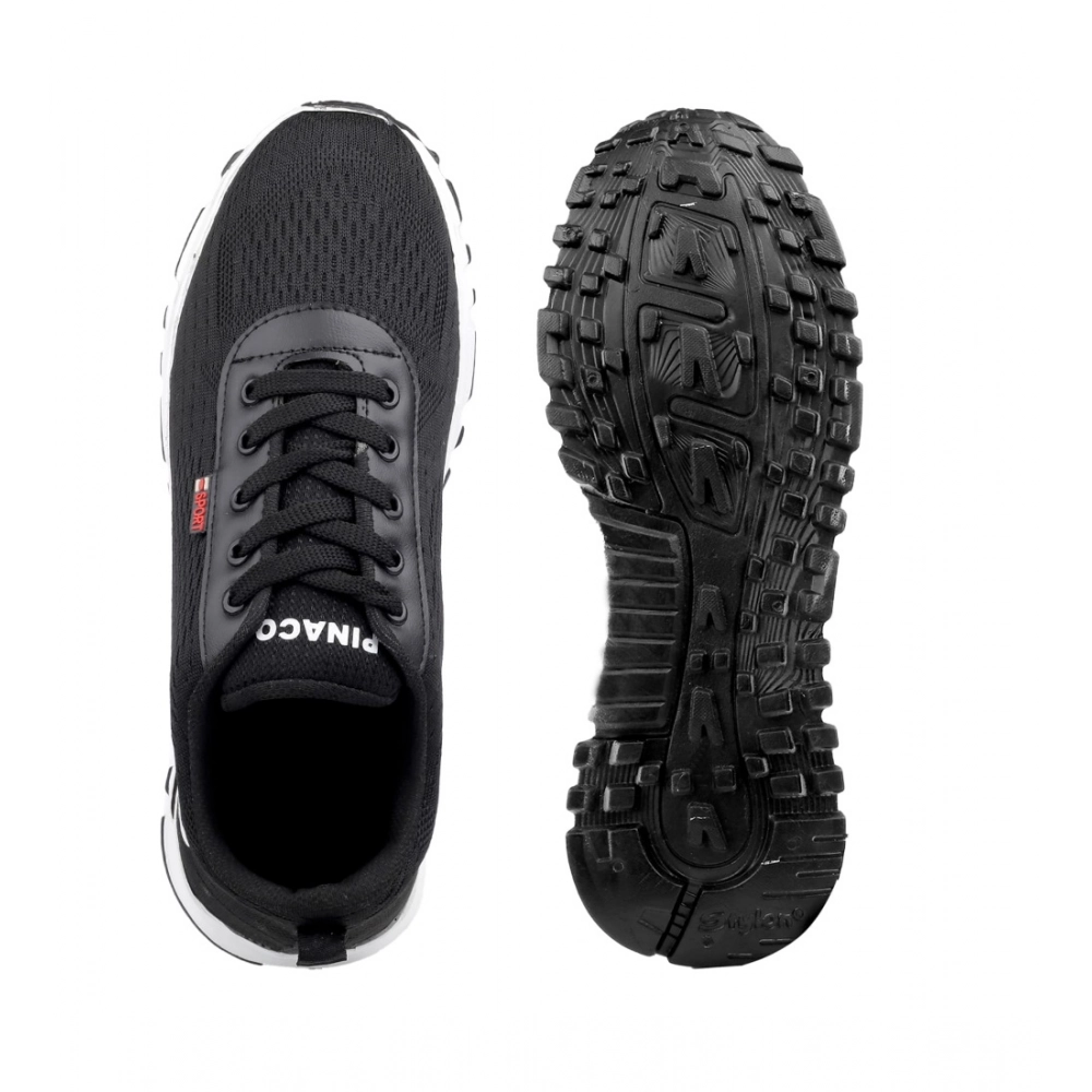 Men's Casual Mesh Lace-ups Casual Shoes (Black)