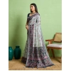 Women's Silk Blend Printed Saree With Unstitched Blouse 5.5Mtr (Grey) Women's Silk Blend Printed Saree With Unstitched Blouse 5.5Mtr (Grey)