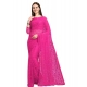 Women's Net Self Design Saree With Unstitched Blouse 5.5Mtr (Rani) Women's Net Self Design Saree With Unstitched Blouse 5.5Mtr (Rani)