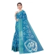 Women's Cotton Silk Bandhni Saree With Unstitched Blouse 5.5Mtr (Sky Blue)