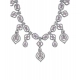 Women's Brass Silver Plated Necklace set (Pink) Women's Brass Silver Plated Necklace set (Pink)