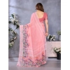 Women's Linen Cotton Printed Saree With Unstitched Blouse 5.5Mtr (Peach) Women's Linen Cotton Printed Saree With Unstitched Blouse 5.5Mtr (Peach)