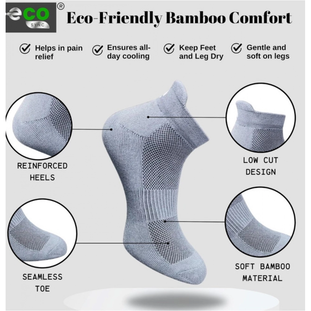 4_Pair Set Unisex Casual Cotton Printed Ankle Length Socks (Multicolor)