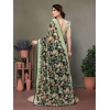 Women's Chiffon Printed Saree With Unstitched Blouse 5.5Mtr (Green) Women's Chiffon Printed Saree With Unstitched Blouse 5.5Mtr (Green)