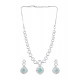 Women's Brass Silver Plated Necklace set (Turquoise) Women's Brass Silver Plated Necklace set (Turquoise)