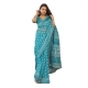 Women's Linen Cotton Printed Ready To Wear Saree With Unstitched Blouse 5.5 Mtr (Aqua_Blue) Women's Linen Cotton Printed Ready To Wear Saree With Unstitched Blouse 5.5 Mtr (Aqua_Blue)