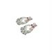 Women's Brass Silver Plated Chandbali Earrings (Multicolor) Women's Brass Silver Plated Chandbali Earrings (Multicolor)