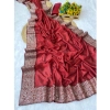 Women's Silk Embroidred Saree With Unstitched Blouse 5.5Mtr (Red) Women's Silk Embroidred Saree With Unstitched Blouse 5.5Mtr (Red)
