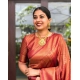Women's Litchi silk Printed Saree With Unstitched Blouse (Red) Women's Litchi silk Printed Saree With Unstitched Blouse (Red)