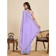 Women's Georgette Printed Saree With Unstitched Blouse 5.5Mtr (Lavender) Women's Georgette Printed Saree With Unstitched Blouse 5.5Mtr (Lavender)