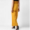 Women's Polyester Solid Smocked Trousers (Yellow)