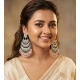 Women's Zinc Alloy Gold Plated Chandbali Earrings (Multicolor)