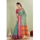 Women's Silk Blended Jaquard Woven Saree With Unstitched Blouse 5.5Mtr (Light Green)