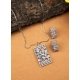 Women's Brass Silver Plated Pendant Set (Multicolor) Women's Brass Silver Plated Pendant Set (Multicolor)