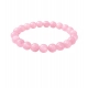 Natural Crystal 8mm Rose Quartz Bracelet  (Light Pink)