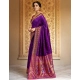 Women's Silk Blend Zari Woven Saree With Unstitched Blouse 5.5Mtr (Purple) Women's Silk Blend Zari Woven Saree With Unstitched Blouse 5.5Mtr (Purple)
