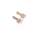 Women's Brass Silver Plated Drop Earrings (White) Women's Brass Silver Plated Drop Earrings (White)