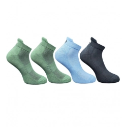 4_Pair Set Unisex Casual Cotton Printed Ankle Length Socks (Multicolor)