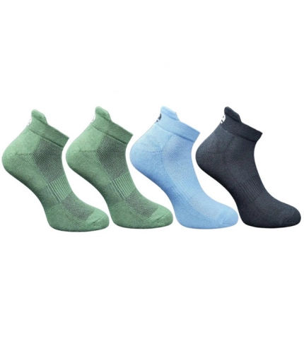 4_Pair Set Unisex Casual Cotton Printed Ankle Length Socks (Multicolor)