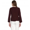 Women's Polyester Diagonal Cut Long Sleeves Blazer (Maroon)