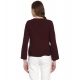 Women's Polyester Diagonal Cut Long Sleeves Blazer (Maroon)