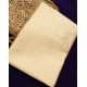 Women's Litchi silk Printed Saree With Unstitched Blouse (Gold)