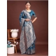 Women's Banarasi Silk Printed Saree With Unstitched Blouse 5.5Mtr (Teal Blue) Women's Banarasi Silk Printed Saree With Unstitched Blouse 5.5Mtr (Teal Blue)