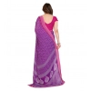 Women's Georgette Printed Saree With Unstitched Blouse 5.5Mtr (Purple) Women's Georgette Printed Saree With Unstitched Blouse 5.5Mtr (Purple)