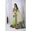 Women's Organza jacquard Embellished Saree With Unstitched Blouse 5.5Mtr (Light Green) Women's Organza jacquard Embellished Saree With Unstitched Blouse 5.5Mtr (Light Green)
