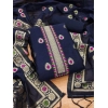 Women's Banarasi Silk Printed Unstitched Salwar Suit Material With Dupatta (Navy Blue, 3Mtrs) Women's Banarasi Silk Printed Unstitched Salwar Suit Material With Dupatta (Navy Blue, 3Mtrs)