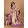 Women's Jacquard Saree With Unstitched Blouse 5.5Mtr (Multicolor)