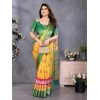 Women's Cotton Silk Printed Saree With Unstitched Blouse 5.5Mtr (Yellow) Women's Cotton Silk Printed Saree With Unstitched Blouse 5.5Mtr (Yellow)