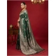 Women's Silk Blend Printed Saree With Unstitched Blouse 5.5Mtr (Dark Green) Women's Silk Blend Printed Saree With Unstitched Blouse 5.5Mtr (Dark Green)
