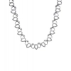 Women's Brass Silver Plated Necklace set (Silver)