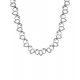 Women's Brass Silver Plated Necklace set (Silver)
