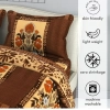Fleece Floral Printed Double Polar Warm Bedsheet with 2 Pillow Cover (Brown) Fleece Floral Printed Double Polar Warm Bedsheet with 2 Pillow Cover (Brown)