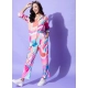 Women's Polyester Printed 3-4th Sleeve Co-Ord Set (Multicolor) Women's Polyester Printed 3-4th Sleeve Co-Ord Set (Multicolor)