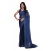 Women's Jimmy choo Embellished Bollywood Saree With Unstitched Blouse 5.5Mtr (Blue) Women's Jimmy choo Embellished Bollywood Saree With Unstitched Blouse 5.5Mtr (Blue)