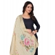 Women's chanderi silk  Printed Dupatta (Beige, Length: 2 Mtr)