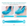 Pack Of 2_Silicone Bath Scrubber Belt – Dual-Sided Exfoliating Body Cleaning Strap (Color: Assorted )