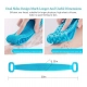 Pack Of 2_Silicone Bath Scrubber Belt – Dual-Sided Exfoliating Body Cleaning Strap (Color: Assorted )