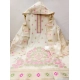 Women's Banarasi Silk Printed Unstitched Salwar Suit Material With Dupatta (White, 3Mtrs)